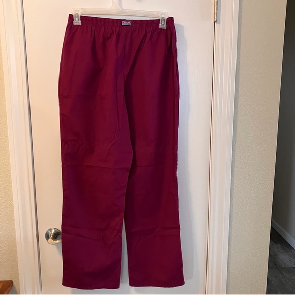 Cherokee Workwear Scrub Pants, M, Wine - Picture 2 of 7